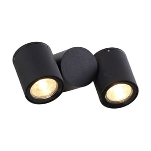 Lámpara de Pared Arbotante Exterior, 2 Bases GU10 Dirigibles, IP54, IK08, No incluye focos Lámpara de Pared Arbotante Exterior, 2 Bases GU10 Dirigibles, IP54, IK08, No incluye focos
