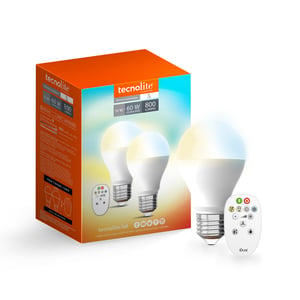 Paquete de 2 Focos LED 10 W, Luz Blanca Dinámica, Incluye Control Remoto, Atenuables Paquete de 2 Focos LED 10 W, Luz Blanca Dinámica, Incluye Control Remoto, Atenuables