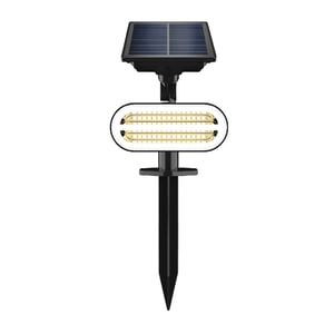 Lámpara Solar con Estaca LED 1.6 W, Luz Cálida Brillante, 2 en 1, IP44, No atenuable Lámpara Solar con Estaca LED 1.6 W, Luz Cálida Brillante, 2 en 1, IP44, No atenuable