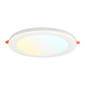 Lámpara Empotrable LED 18 W con Aro Luz Nocturna 6 W Empotrable, Luz Blanca Ajustable, No Atenuable Lámpara Empotrable LED 18 W con Aro Luz Nocturna 6 W Empotrable, Luz Blanca Ajustable, No Atenuable