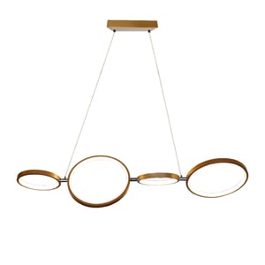 Lámpara Colgante LED 4 Anillos 33 W, 1.50 m de Altura, Luz Cálida Brillante, No atenuable, LED Integrado Lámpara Colgante LED 4 Anillos 33 W, 1.50 m de Altura, Luz Cálida Brillante, No atenuable, LED Integrado