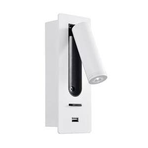 Luz de Lectura LED 3.5 W, Luz Cálida Brillante, Puerto USB para dispositivos, Sobreponer en pared Luz de Lectura LED 3.5 W, Luz Cálida Brillante, Puerto USB para dispositivos, Sobreponer en pared