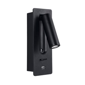 Luz de Lectura LED 3.5 W, Luz Cálida Brillante, Puerto USB para dispositivos, Sobreponer en pared Luz de Lectura LED 3.5 W, Luz Cálida Brillante, Puerto USB para dispositivos, Sobreponer en pared