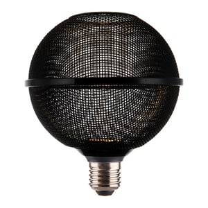 Foco Globo Malla Metálica LED 4.5 W, Luz Ámbar, Base E27, No atenuable Foco Globo Malla Metálica LED 4.5 W, Luz Ámbar, Base E27, No atenuable
