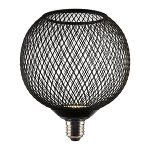 Foco Globo Malla Metálica LED 4.5 W, Luz Ámbar, Base E27, No atenuable Foco Globo Malla Metálica LED 4.5 W, Luz Ámbar, Base E27, No atenuable