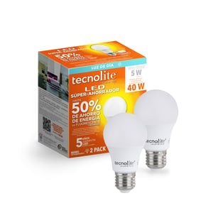 Paquete de 2 Focos A19 LED 5 W 127V, Luz de Día, Base E27, No atenuables Paquete de 2 Focos A19 LED 5 W 127V, Luz de Día, Base E27, No atenuables