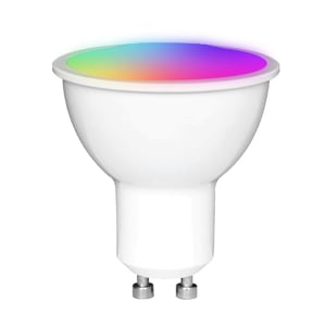 Foco GU10 LED Inteligente WiFi 5 W, Luz RGB + Blanca, Base GU10, Atenuable, Compatible con App móvil y Asistentes de voz Foco GU10 LED Inteligente WiFi 5 W, Luz RGB + Blanca, Base GU10, Atenuable, Compatible con App móvil y Asistentes de voz