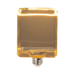 Foco Cubo LED Filamento 6 W IRC 90, Luz Ámbar, Base E27, Atenuable Foco Cubo LED Filamento 6 W IRC 90, Luz Ámbar, Base E27, Atenuable