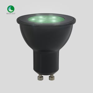 Foco GU10 LED 6W, Luz de Luna Color Verde, Base GU10, IP65, No atenuable Foco GU10 LED 6W, Luz de Luna Color Verde, Base GU10, IP65, No atenuable