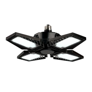 Foco LED Tipo Ventilador 80 W Alta Potencia LHB, Luz de Día, 4 Paneles Ajustables, Base E27, No atenuable Foco LED Tipo Ventilador 80 W Alta Potencia LHB, Luz de Día, 4 Paneles Ajustables, Base E27, No atenuable