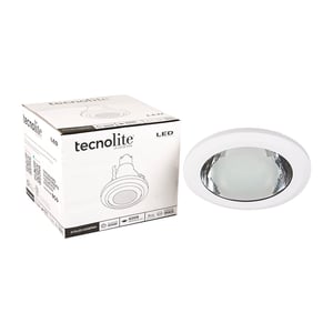 Lámpara Empotrable Downlight, Foco A19 LED 8.5 W Incluido, Luz Cálida Brillante, Base E27, No atenuable Lámpara Empotrable Downlight, Foco A19 LED 8.5 W Incluido, Luz Cálida Brillante, Base E27, No atenuable