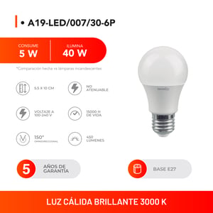 A19-LED/007/30-6P A19-LED/007/30-6P