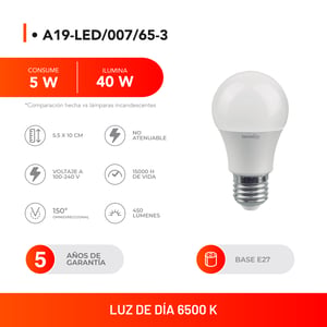A19-LED/007/65-3 A19-LED/007/65-3