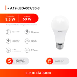 A19-LED/010/65-3 A19-LED/010/65-3