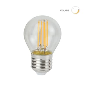 Foco Globo G45 LED Filamento 4.5 W, Luz Cálida Suave, Base E27, Atenuable Foco Globo G45 LED Filamento 4.5 W, Luz Cálida Suave, Base E27, Atenuable