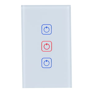 Apagador Inteligente Táctil WiFi 3 Circuitos, Requiere Cable Neutro, Compatible con App móvil y Asistentes de voz Apagador Inteligente Táctil WiFi 3 Circuitos, Requiere Cable Neutro, Compatible con App móvil y Asistentes de voz