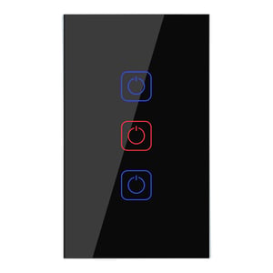 Apagador Inteligente Táctil WiFi 3 Circuitos, Requiere Cable Neutro, Compatible con App móvil y Asistentes de voz Apagador Inteligente Táctil WiFi 3 Circuitos, Requiere Cable Neutro, Compatible con App móvil y Asistentes de voz
