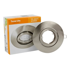 Lámpara Empotrable Downlight Dirigible, Potencia Máx. 6 W, Base GX5.3, Foco MR16 no incluido Lámpara Empotrable Downlight Dirigible, Potencia Máx. 6 W, Base GX5.3, Foco MR16 no incluido