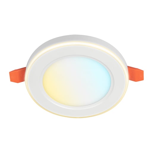 Lámpara Downlight LED 6 W con Aro Luz Nocturna 3 W Empotrable, Luz Blanca Ajustable, No Atenuable