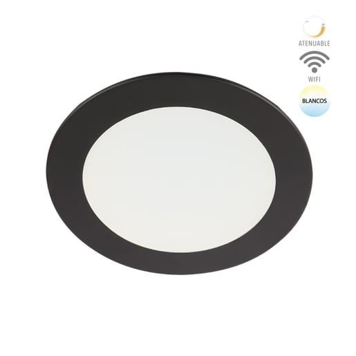 Lámpara Empotrable LED Inteligente WiFi 9 W, Luz Blanca Dinámica, Atenuable, Compatible con App móvil y Asistentes de voz Lámpara Empotrable LED Inteligente WiFi 9 W, Luz Blanca Dinámica, Atenuable, Compatible con App móvil y Asistentes de voz