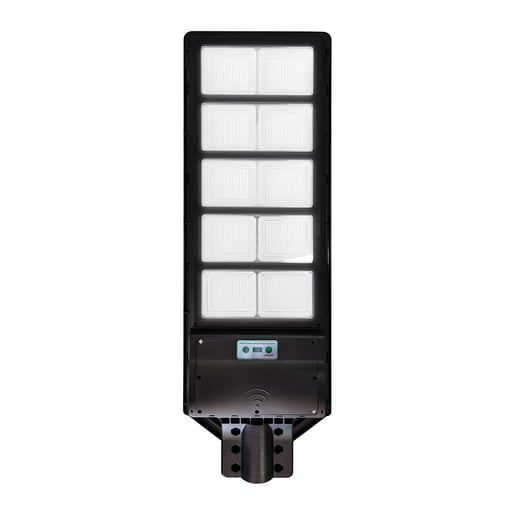 Lámpara Solar LED Punta de Poste 100 W, Luz de Día, Sensor de Movimiento, Control remoto incluido, Batería Integrada, IP65, IK06, LED integrado