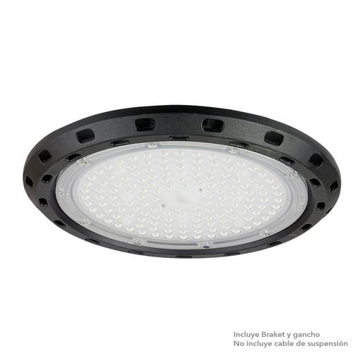 Lámpara UFO LED High Bay Campana, 100 W, Luz de Día, IP65, IK10, Industrial, LED integrado