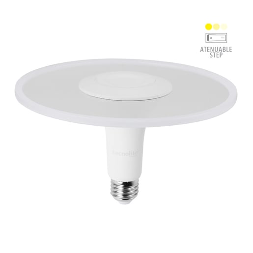 Foco Circular LED 10.5 W, Luz de Día, Base E27, Atenuable por Apagador