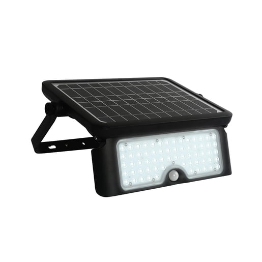 Lámpara Solar LED 10 W, Luz de Día, Multiaplicación, Modos de Luz, Batería Integrada, Sensor de Movimiento, IP65, IK06, LED integrado