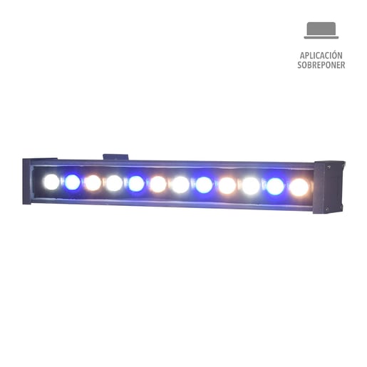 Barra de Luz LED Wall Washer 14.5 W, Luz de Luna Color Azul, IP65, IK08, No atenuable, LED integrado