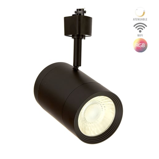 Lámpara Spot de Riel LED Inteligente WiFi 14 W, Luz RGB + Blanca, Atenuable, Compatible con App móvil y Asistentes de voz Lámpara Spot de Riel LED Inteligente WiFi 14 W, Luz RGB + Blanca, Atenuable, Compatible con App móvil y Asistentes de voz