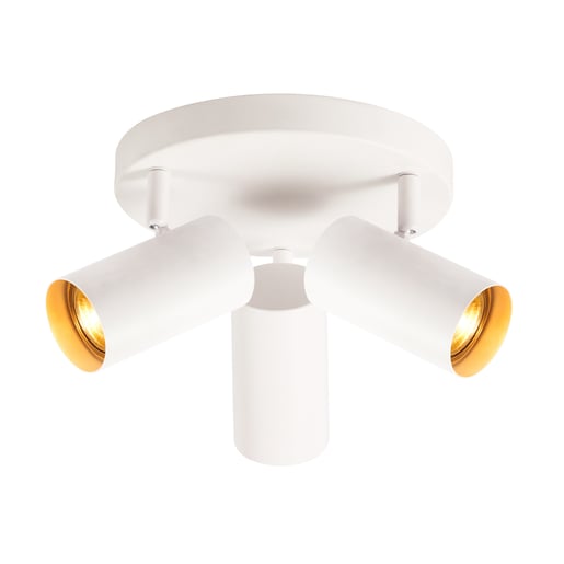 Lámpara Spot de Sobreponer Dirigible, 3 Bases GU10, Potencia Máx. 150 W, No incluye focos Lámpara Spot de Sobreponer Dirigible, 3 Bases GU10, Potencia Máx. 150 W, No incluye focos