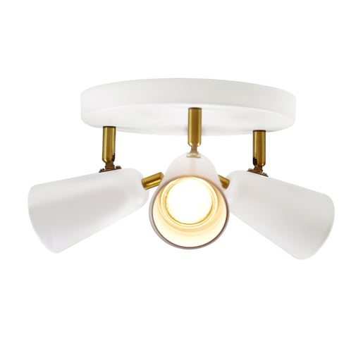 Lámpara Spot de Sobreponer Dirigible, 3 Bases GU10, Potencia Máx. 150 W, No incluye focos Lámpara Spot de Sobreponer Dirigible, 3 Bases GU10, Potencia Máx. 150 W, No incluye focos