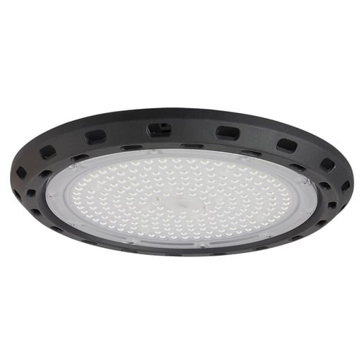 Lámpara UFO LED High Bay Campana 150 W, Luz de Día, IP65, IK10, Industrial, LED integrado