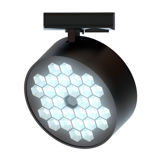 Lámpara Spot de Riel LED Honeycomb 15 W, Luz Neutra, Diseño Hexagonal, IRC 90, No atenuable Lámpara Spot de Riel LED Honeycomb 15 W, Luz Neutra, Diseño Hexagonal, IRC 90, No atenuable