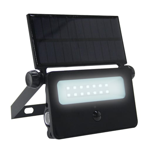 Lámpara Solar Arbotante LED 16 W, Luz de Día, Sensor de Movimiento, Batería Integrada, IP65, IK06, LED integrado