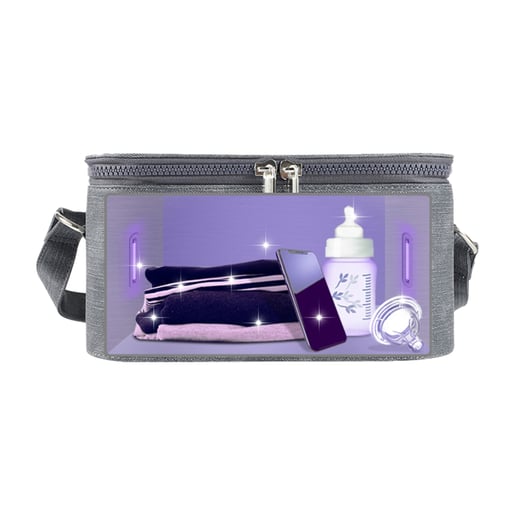 Bolsa Esterilizadora UV 254 nm con Cargador Inalámbrico, Desinfección para Herramientas de Belleza, Dispostivos Tecnológicos