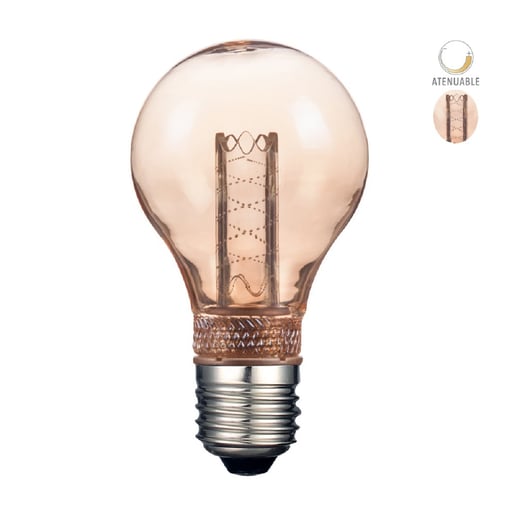 Foco A19 Vintage LED 2.3 W, Luz Suave Cálida, Base E27, Atenuable