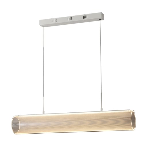 Lámpara Colgante LED Tubo de Acrílico 1.20 m de Altura, 30 W, Luz Cálida Brillante, Pantalla Transparente, LED integrado