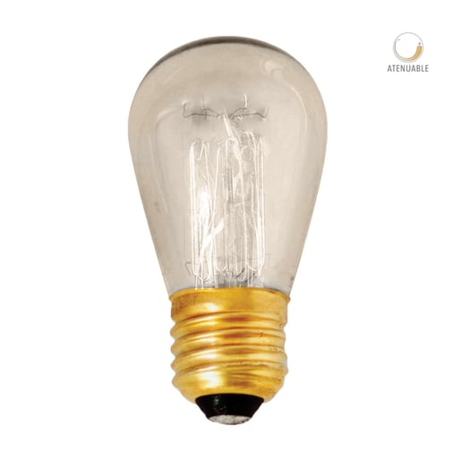 Foco ST45 Vintage Incandescente 35 W, Luz Suave Cálida, Base E27, Atenuable