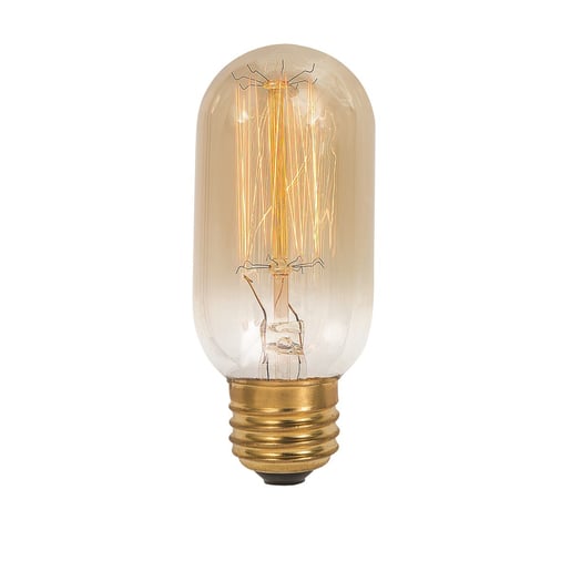 Foco T45 Vintage Incandescente 35 W, Luz Suave Cálida, Base E27, Atenuable