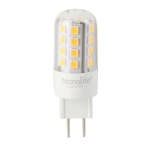 Foco JCD LED Ampolleta 3 W, Luz Cálida Brillante, Base GY6.35, Atenuable