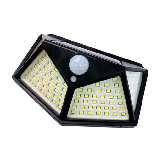 Paquete de 2 Lámparas Solar Arbotante LED 3 W, Luz de Día, Sensor de Movimiento, 3 Modos de Uso, LED integrado