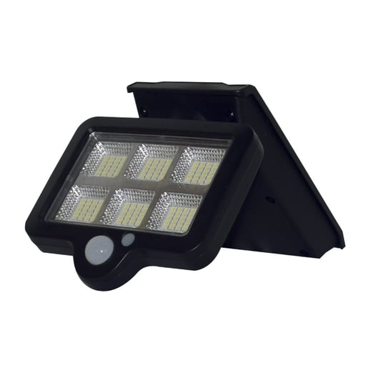 Lámpara Solar Arbotante LED 3 W, Luz de Día, Sensor de Movimiento, 3 Modos de Uso, Control remoto incluido, LED integrado