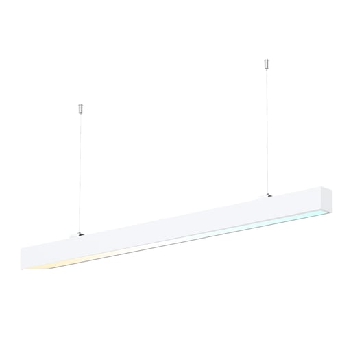 Lámpara Lineal 1.20 m LED 40 W, Colgante y Sobreponer, Potencia y Luz Blanca Ajustable, Atenuable Lámpara Lineal 1.20 m LED 40 W, Colgante y Sobreponer, Potencia y Luz Blanca Ajustable, Atenuable