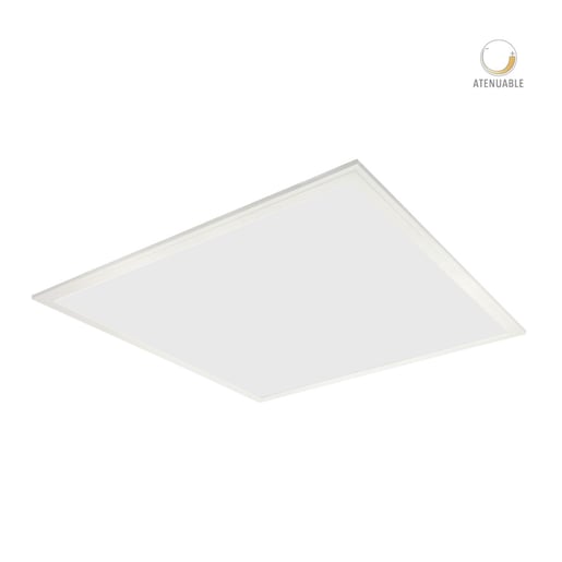 Panel LED 2x2 Suspendido/Empotrable 40 W, Luz Blanca Neutra, Atenuable, LED integrado