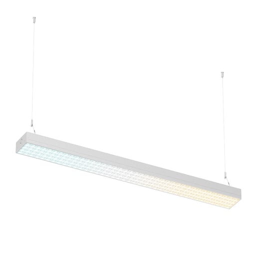 Lámpara Lineal LED Interconectable 1.20 m 2 en 1, 40 W, Luz Blanca Ajustable, UGR<19, No atenuable, LED integrado