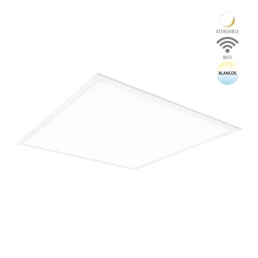 Panel LED 2x2 Inteligente WiFi 40 W, Luz Blanca Dinámica, Atenuable, Compatible con App móvil y Asistentes de voz