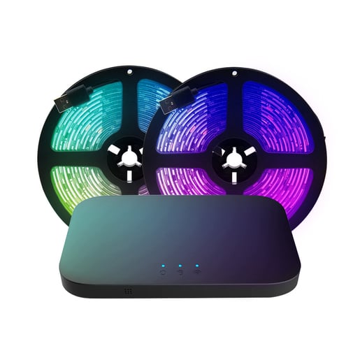 Kit Tira LED para TV Inmersión Inteligente WiFi 48 W, Luz RGB + Blanca, Retroiluminado, Compatible con App móvil y Asistentes de voz Kit Tira LED para TV Inmersión Inteligente WiFi 48 W, Luz RGB + Blanca, Retroiluminado, Compatible con App móvil y Asistentes de voz