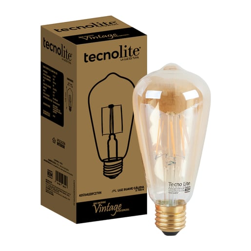 Foco ST21 LED Filamento 4.5 W, Luz Cálida Suave, Base E27, Atenuable Foco ST21 LED Filamento 4.5 W, Luz Cálida Suave, Base E27, Atenuable