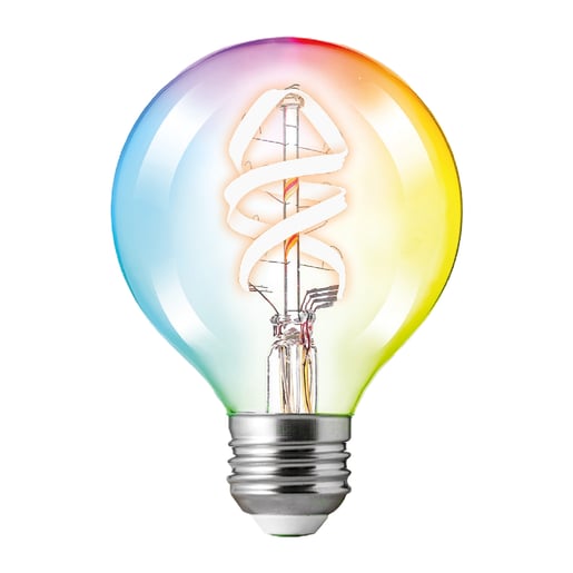 Foco Vintage LED Inteligente Globo G25 WiFi 4.5 W, Luz RGB + Cálida, Base E27, Atenuable, Compatible con App móvil y Asistentes de voz Foco Vintage LED Inteligente Globo G25 WiFi 4.5 W, Luz RGB + Cálida, Base E27, Atenuable, Compatible con App móvil y Asistentes de voz